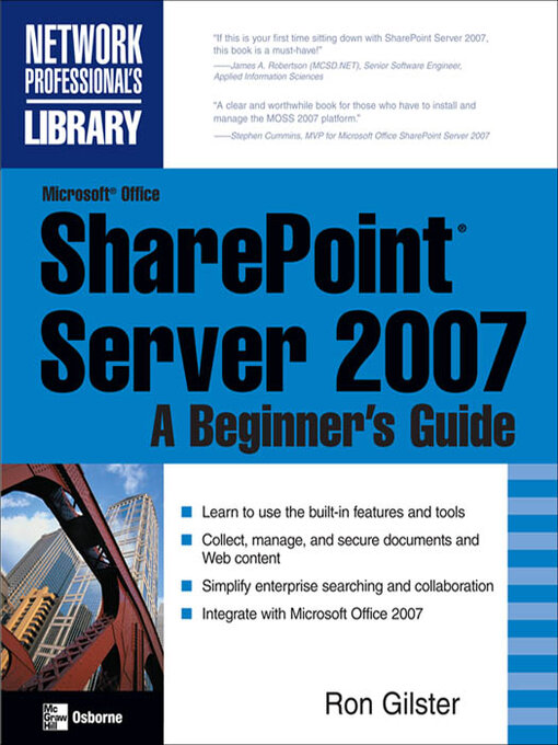 Title details for Microsoft Office SharePoint Server 2007 by Ron Gilster - Available